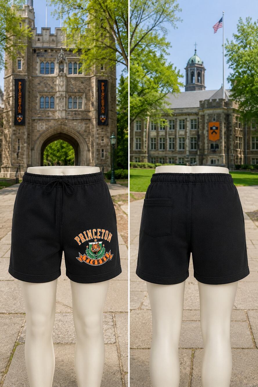 Vintage Princeton Tigers Sweat Shorts USA Made Logo 7 Black Large
